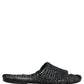 Black Straw Raffia Slides Sandals Flats Shoes