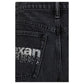 Black Cotton Bermuda Shorts