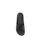 Black Rubber Flat Sandals