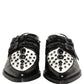 Black Embellished Derby Monk Strap Men Shoes