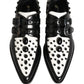 Black Embellished Derby Monk Strap Men Shoes