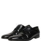 Black Leather Men Derby Dress Formal Shoes