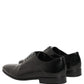 Black Leather Men Derby Dress Formal Shoes