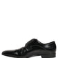 Black Leather Men Derby Dress Formal Shoes