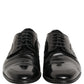 Black Leather Men Derby Dress Formal Shoes