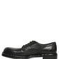 Black Leather Lace Up Derby Dress Men Shoes