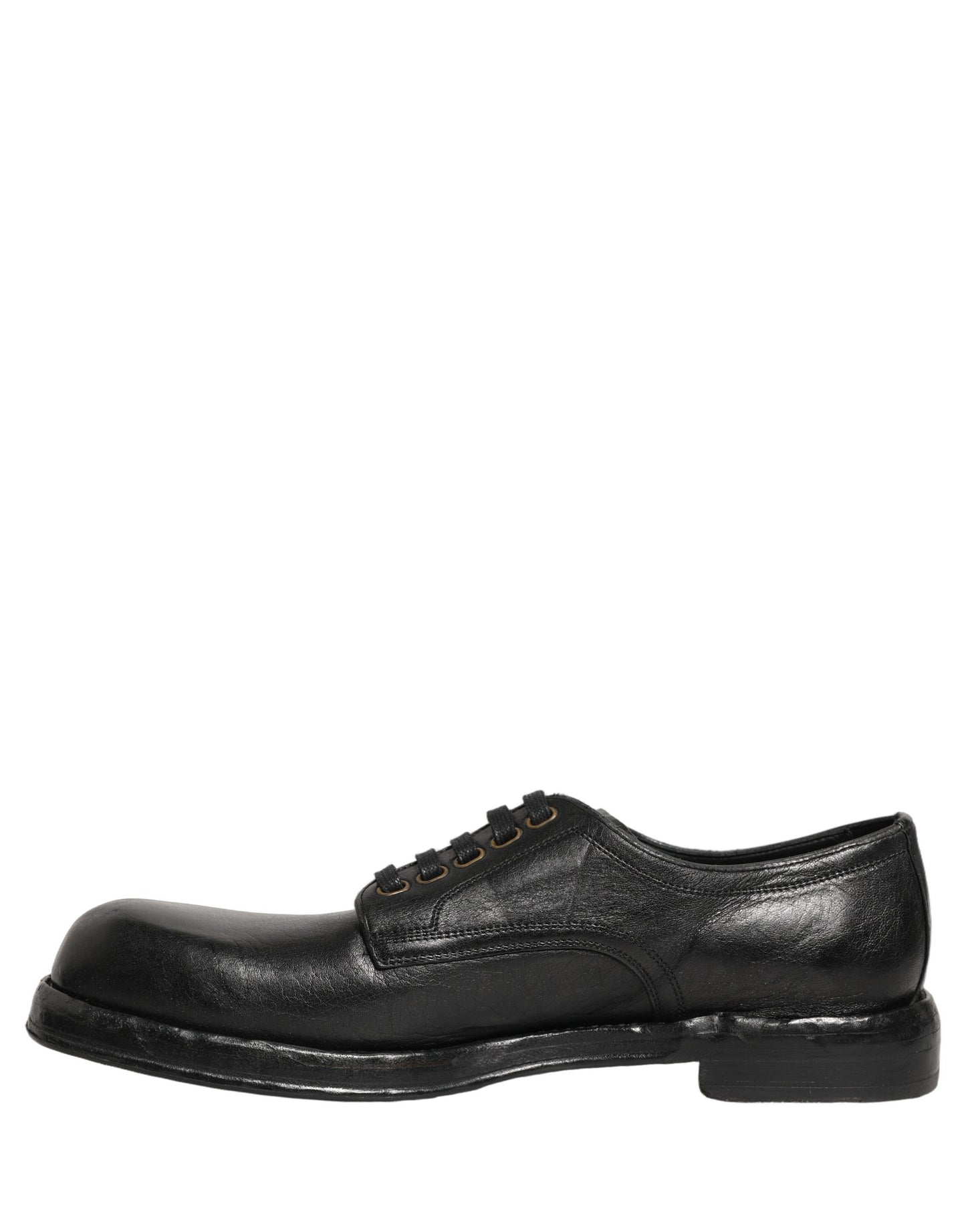Black Leather Lace Up Derby Dress Men Shoes