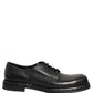 Black Leather Lace Up Derby Dress Men Shoes