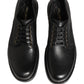 Black Leather Lace Up Derby Dress Men Shoes