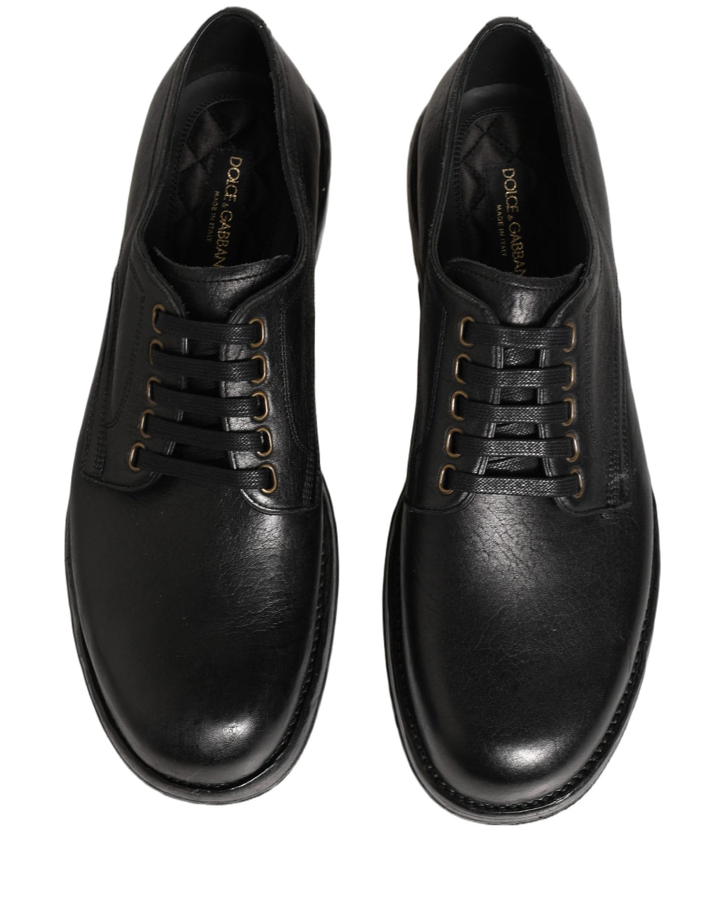 Black Leather Lace Up Derby Dress Men Shoes