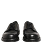 Black Leather Lace Up Derby Dress Men Shoes