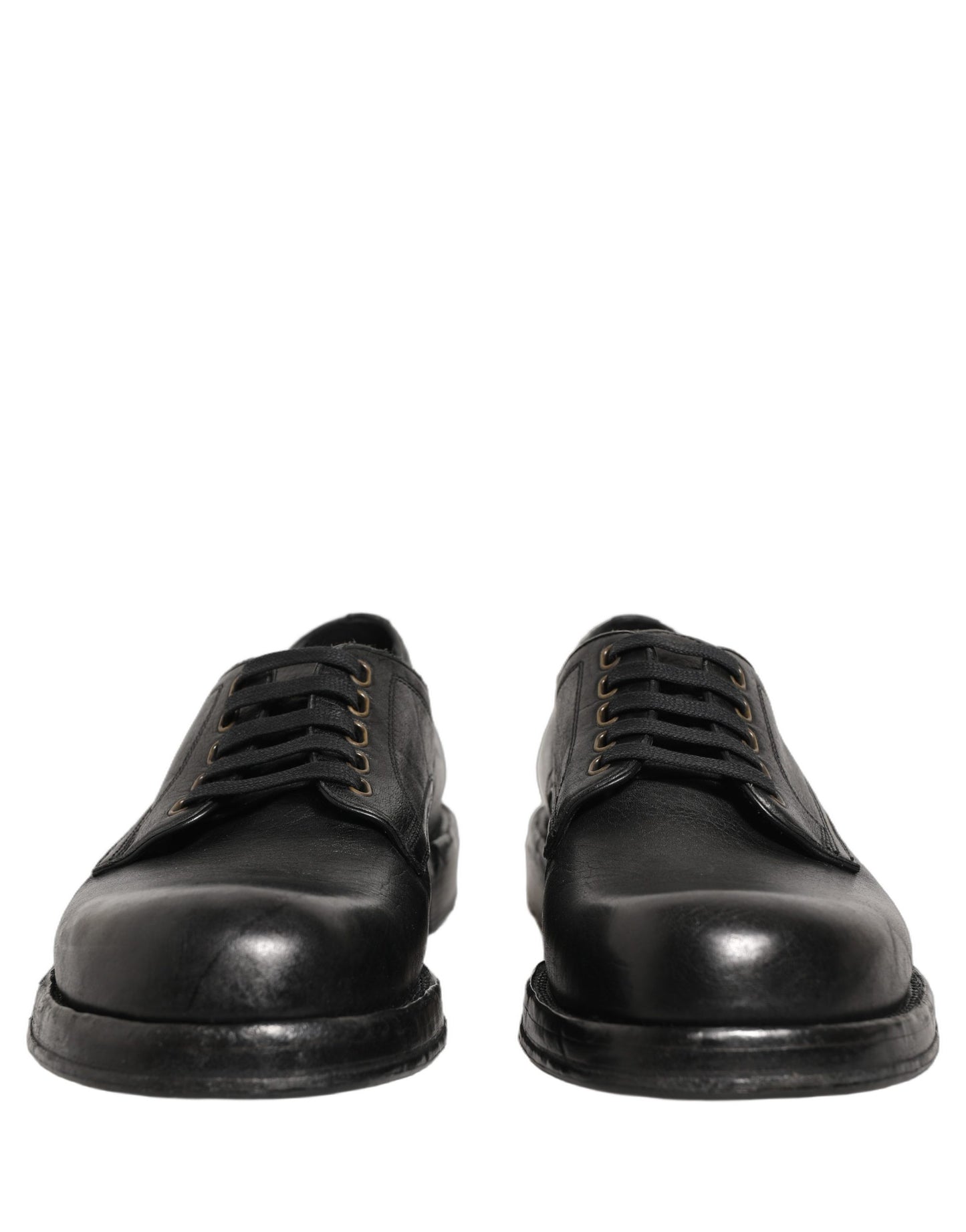 Black Leather Lace Up Derby Dress Men Shoes