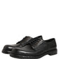 Black Leather Lace Up Derby Dress Men Shoes