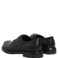 Black Leather Lace Up Derby Dress Men Shoes