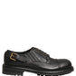 Dress Black Leather Lace Up Derby Men Shoes