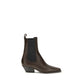 Brown Calf Leather Bos Taurus Ankle Boots