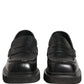 Black Calfskin Leather Men Dress Loafers Shoes