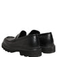Black Calfskin Leather Men Dress Loafers Shoes