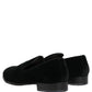 Black Velvet Loafers Formal Men Dress Shoes