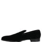 Black Velvet Loafers Formal Men Dress Shoes