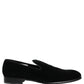 Black Velvet Loafers Formal Men Dress Shoes