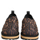 Brown Leopard Print Quilted Men Sneakers Shoes (Copy)
