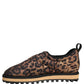 Brown Leopard Print Quilted Men Sneakers Shoes (Copy)