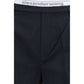 Black Cotton Bermuda Shorts