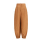 Brown Linen Casual Pants