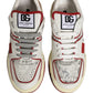 White Red New Roma Graffiti Sneakers Shoes