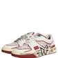 White Red New Roma Graffiti Sneakers Shoes