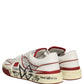 White Red New Roma Graffiti Sneakers Shoes