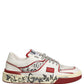White Red New Roma Graffiti Sneakers Shoes