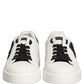 White Leather DG Logo Low Top Sneakers Shoes