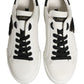 White Leather DG Logo Low Top Sneakers Shoes