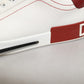 White Red Leather Lace Up Sneakers Shoes