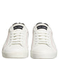 White Black Leather Lace Up Sneakers Shoes