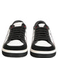 White Black DG Logo King Patch Low-Top Sneaker Shoes