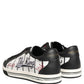 White Black DG Logo King Patch Low-Top Sneaker Shoes