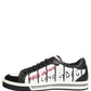 White Black DG Logo King Patch Low-Top Sneaker Shoes