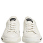 White Leather Logo Low Top Men Sneakers Shoes