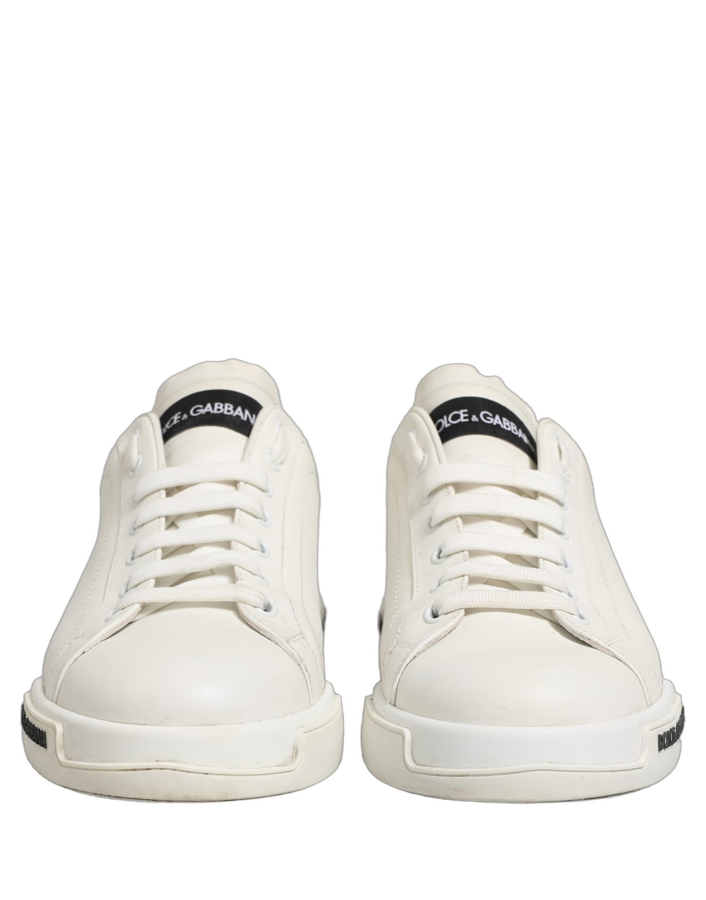 White Leather Logo Low Top Men Sneakers Shoes