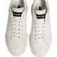 White Leather Logo Low Top Men Sneakers Shoes