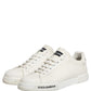 White Leather Logo Low Top Men Sneakers Shoes