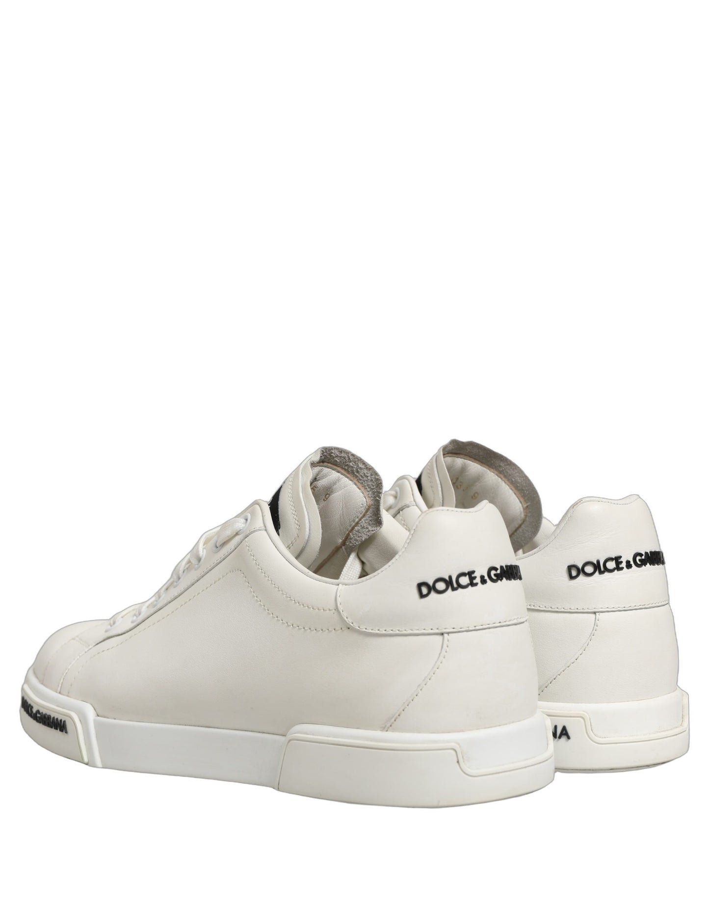 White Leather Logo Low Top Men Sneakers Shoes
