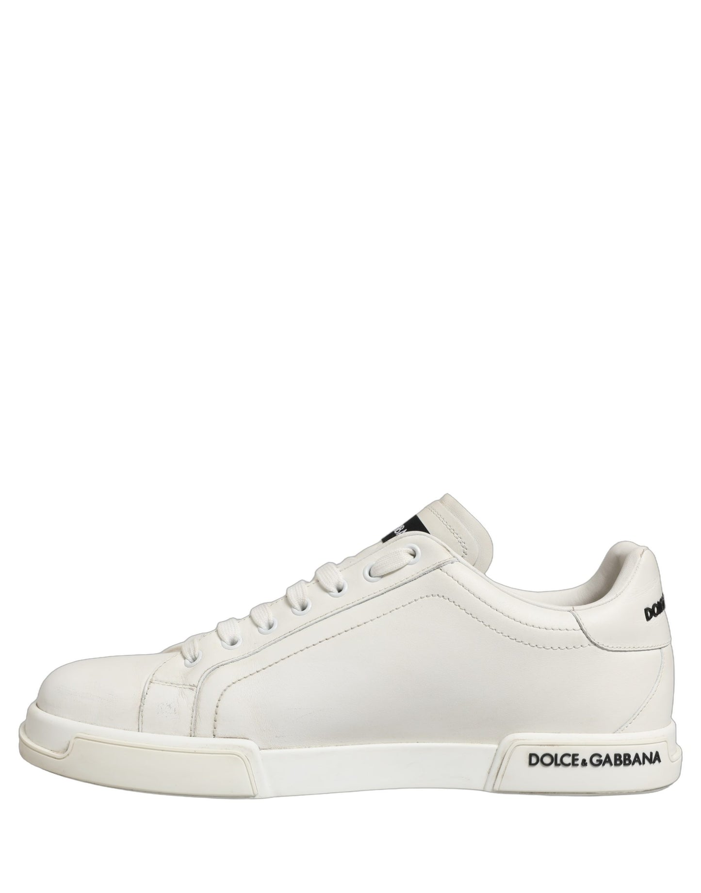 White Leather Logo Low Top Men Sneakers Shoes