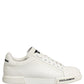White Leather Logo Low Top Men Sneakers Shoes