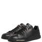 Black Leather Logo Low Top Men Sneakers Shoes