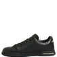 Black Leather Logo Low Top Men Sneakers Shoes
