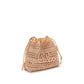Beige Raffia Shoulder Bag